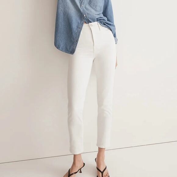 NWT Madewell Stovepipe Jeans in White - Picture 1 of 10